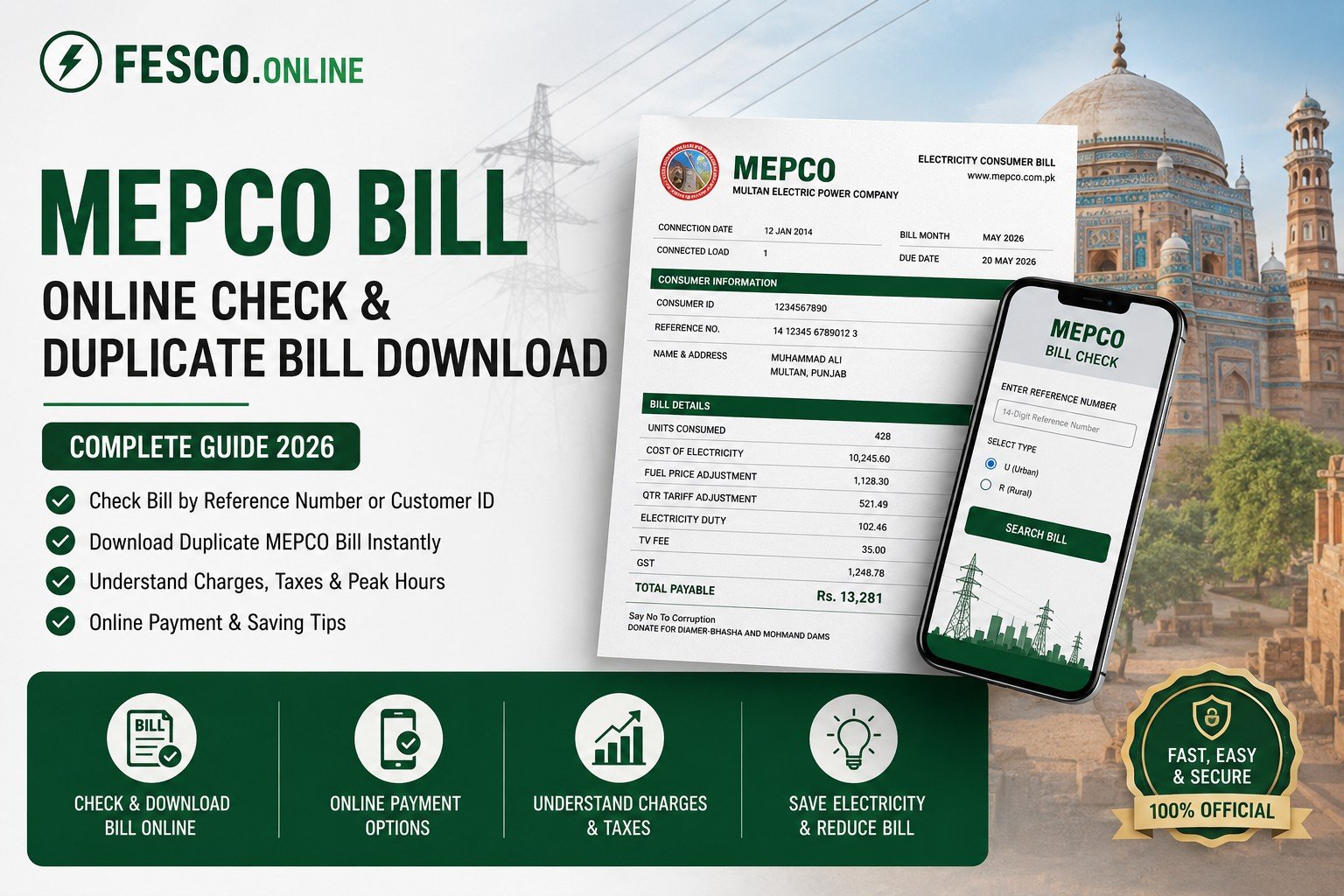 MEPCO Bill Online